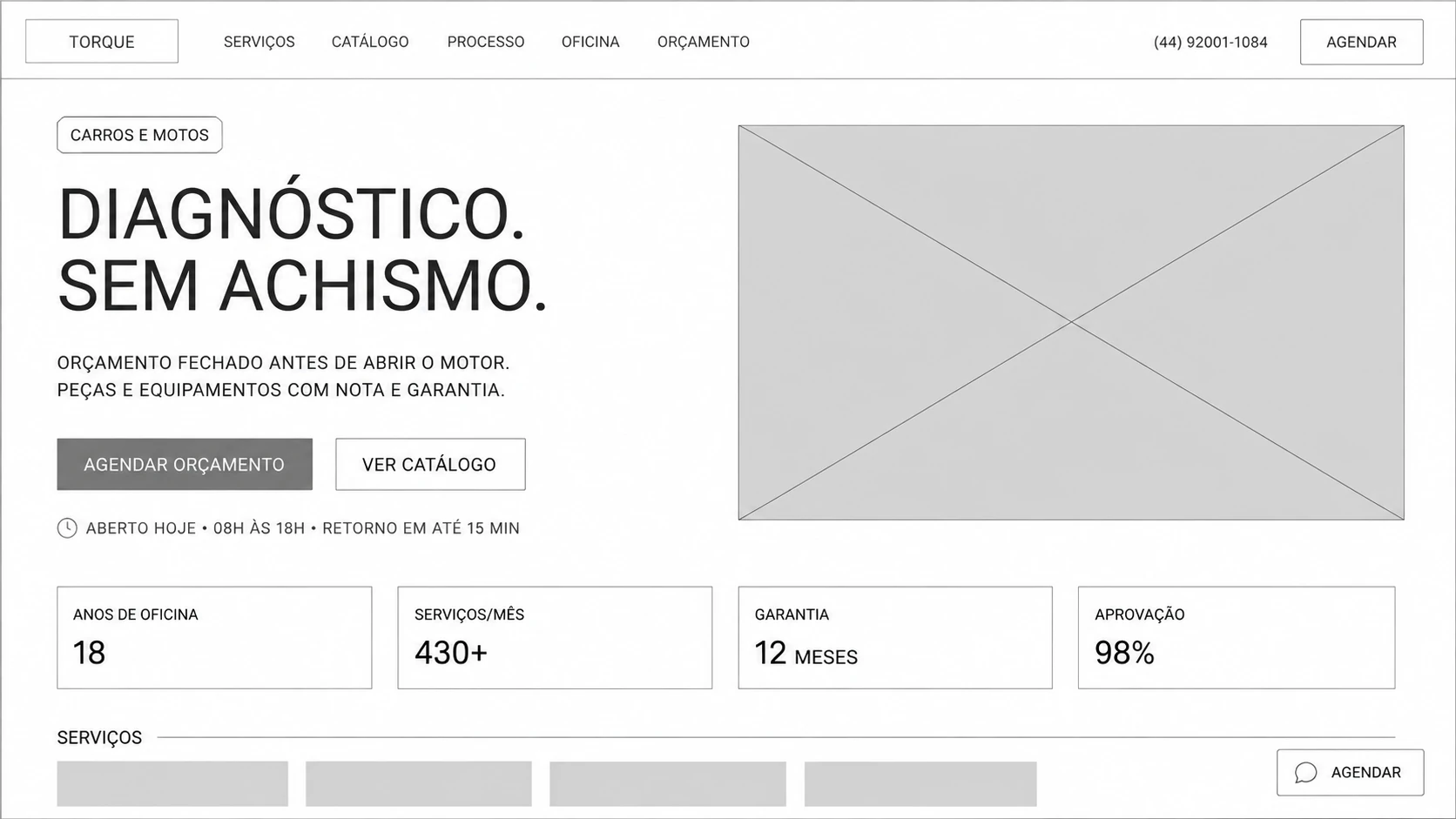 Tela desktop de sistema web desenvolvido pela Amarus Freire